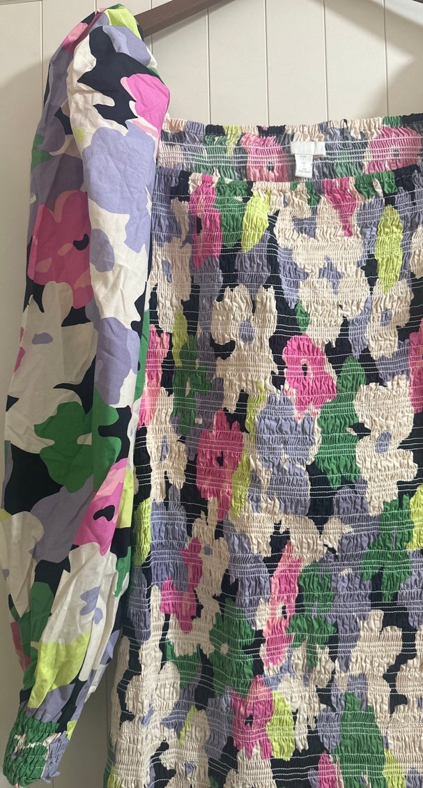 Çiçek Desenli Uzun Kollu elbise - Görsel 2