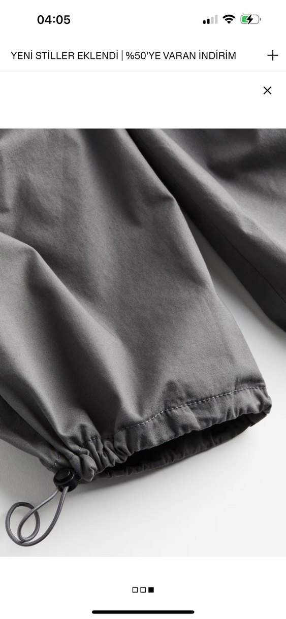 Gri Kadın Kargo Pantolon - Görsel 3