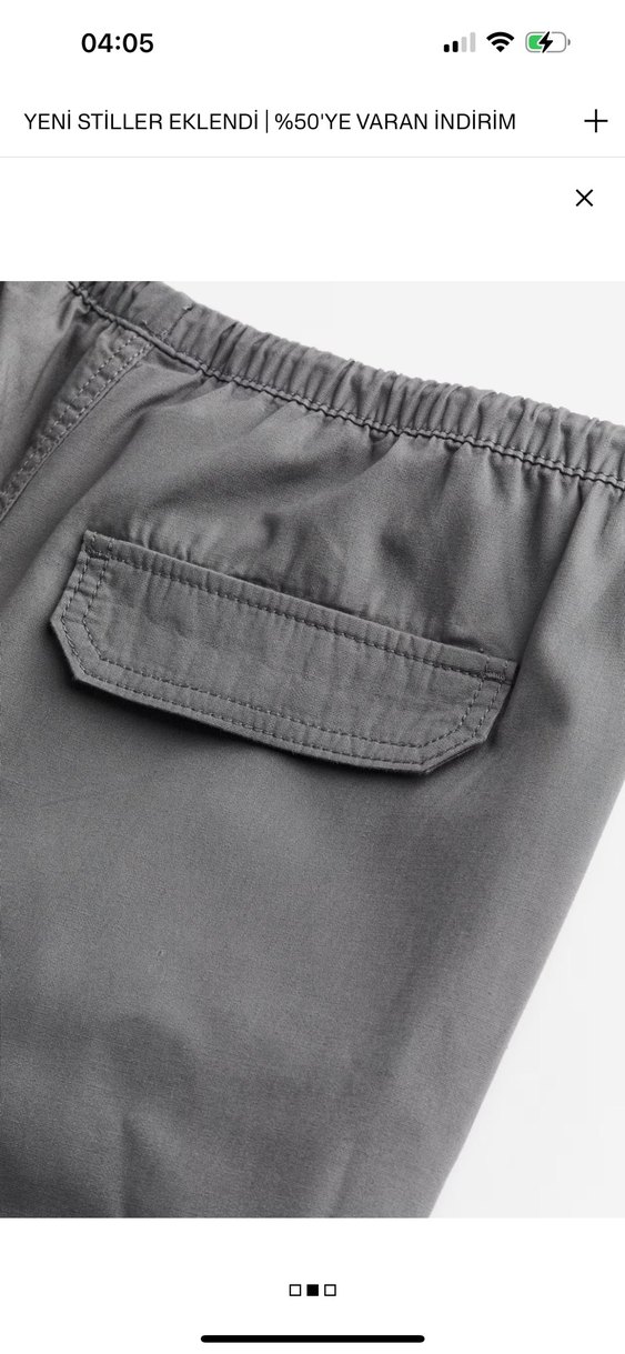 Gri Kadın Kargo Pantolon - Görsel 2