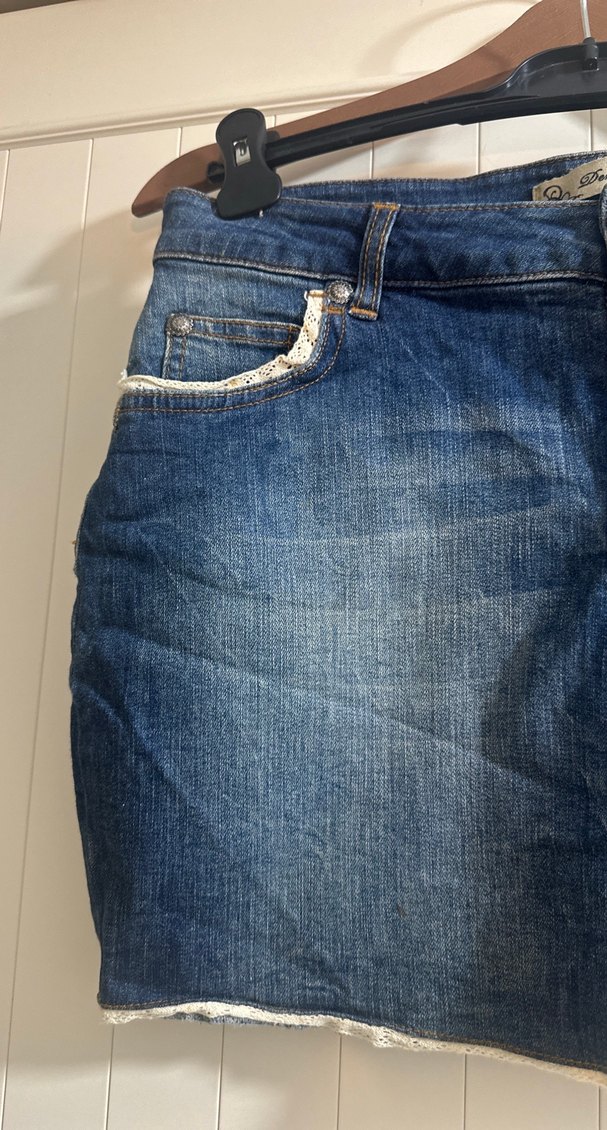 Mavi Denim Mini Etek - Görsel 2