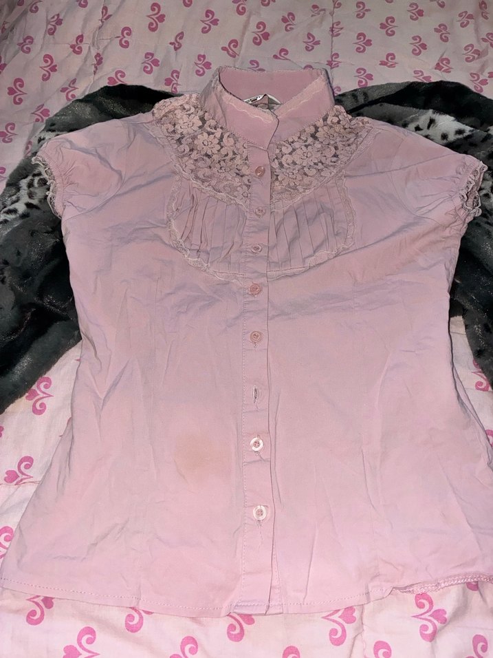 Pembe VİNTAGE işlemeli bluz — görsel 2/9