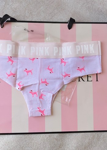 s Beden pembe Renk Victoria's Secret Pembe Baskılı Mini Kadın İç Çamaşırı