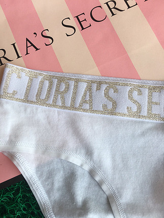 Victorias secret penye logo beyaz iç çamaşırı