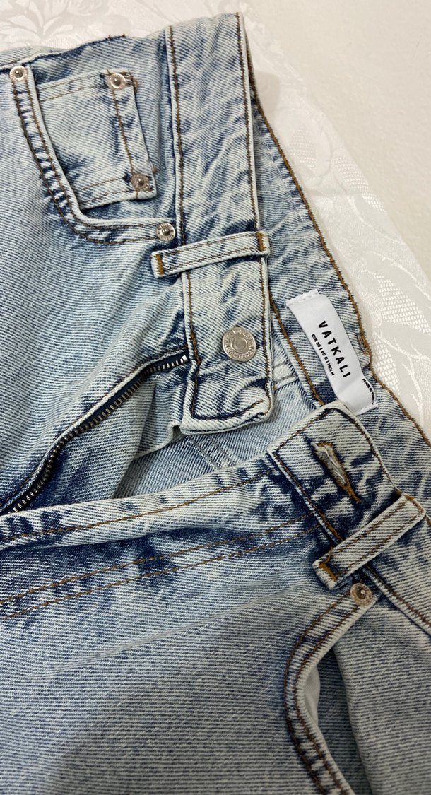 Kadın Gri Normal Boy Midi Denim Jean - Görsel 4
