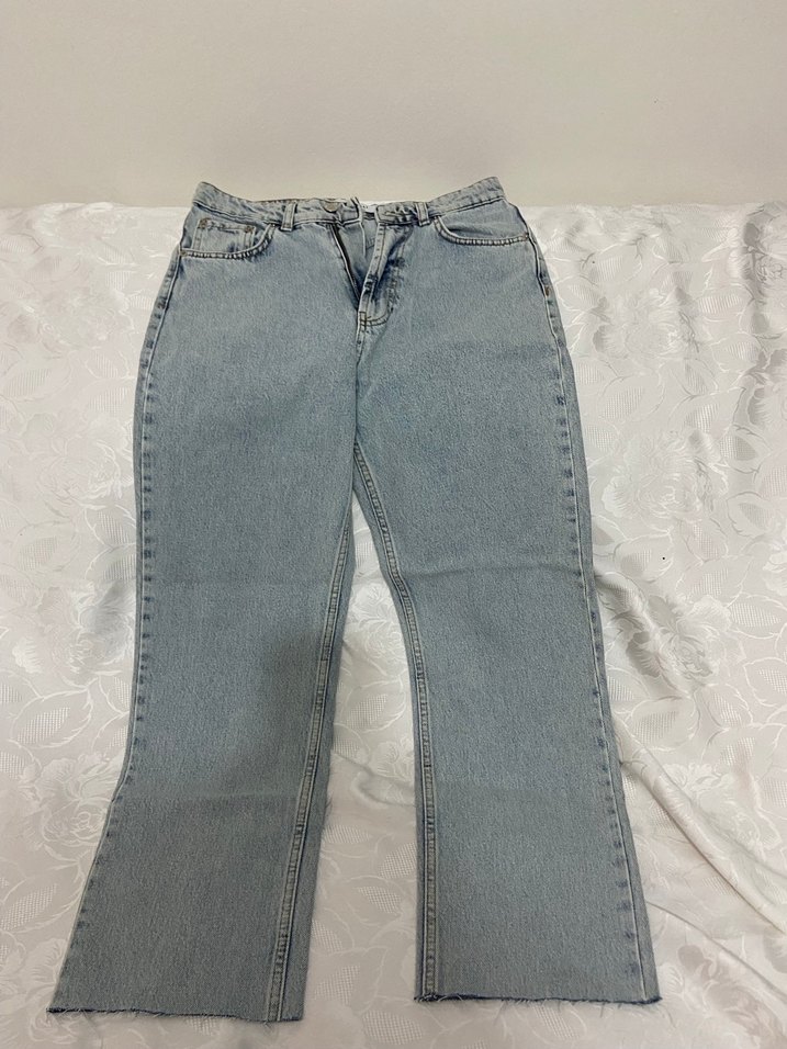 Kadın Gri Normal Boy Midi Denim Jean - Görsel 2