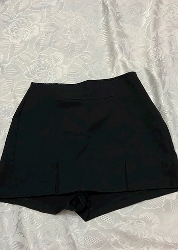 Siyah Yüksek Bel Mini Şort - Görsel 2