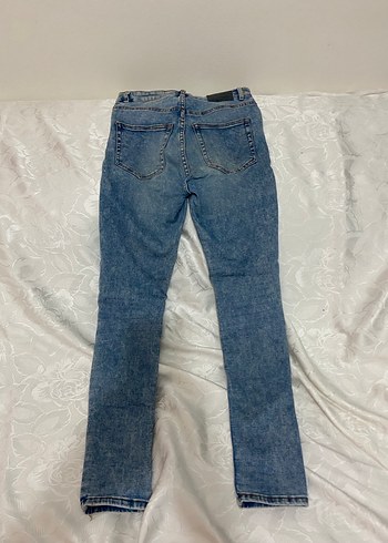 Gri Tonlu Kadın Kot Pantolon - Görsel 2