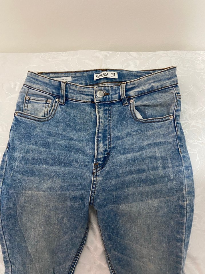 Gri Tonlu Kadın Kot Pantolon - Görsel 3