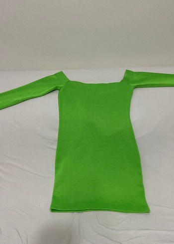 Yeşil Kadın Triko Uzun Kollu Elbise - Görsel 2