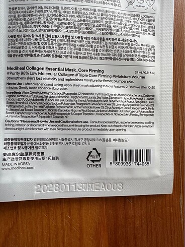 Mediheal Collagen Mask - Görsel 4