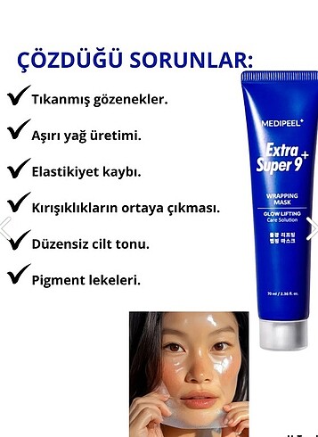 MEDIPEEL Extra Super 9 Plus Water Glow Lifting Wrapping Mask - Görsel 6