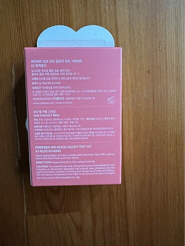 Beden Peripera ink mood glowy tint set -03 Rose in mind rengi, keyring