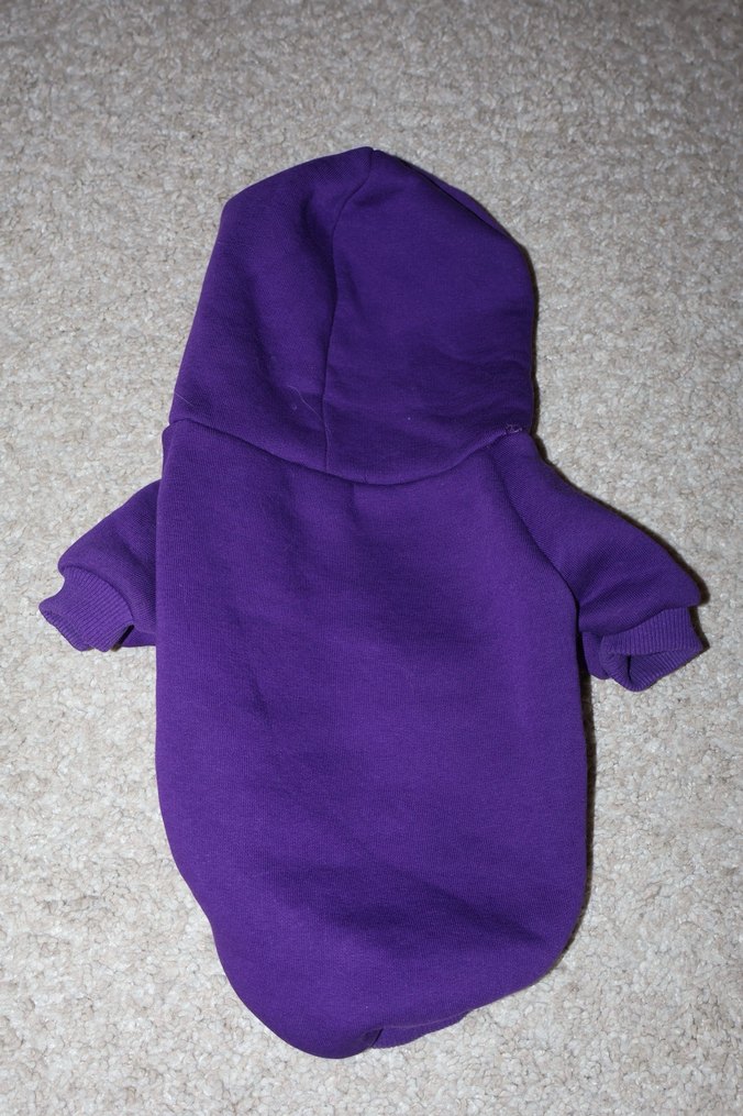 Mor Kapüşonlu Sokak Stili Köpek Kıyafeti - Görsel 2