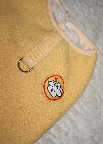 Sarı İç Dış Polar Çıtçıtlı Köpek Kedi Kıyafeti - Görsel 5