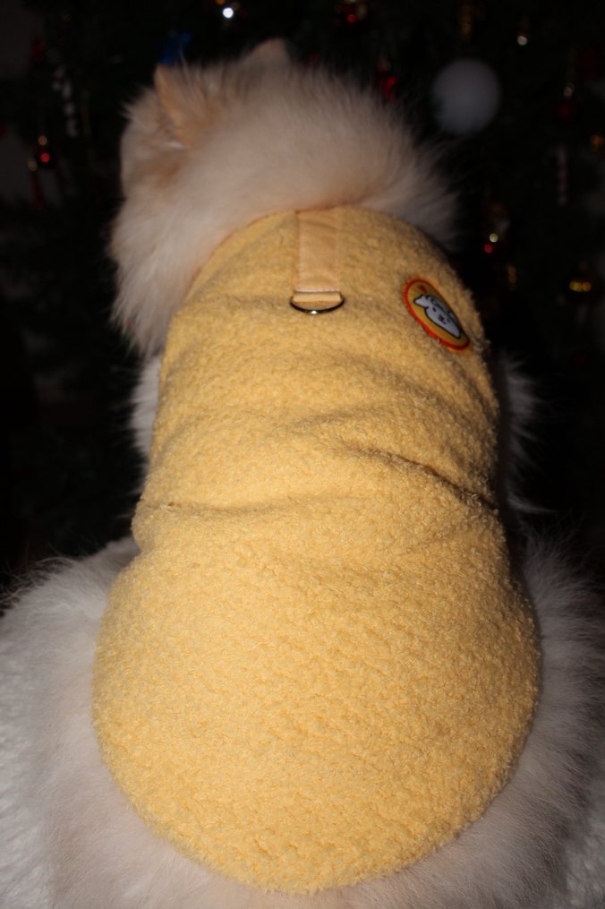 Sarı İç Dış Polar Çıtçıtlı Köpek Kedi Kıyafeti - Görsel 4