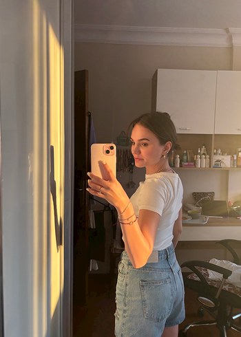 Bershka Kelebekli Kadın Crop Top - Görsel 2