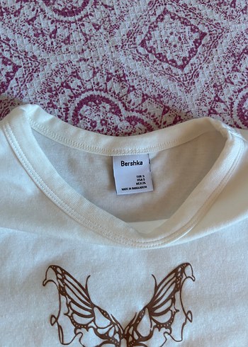 Bershka Kelebekli Kadın Crop Top - Görsel 5