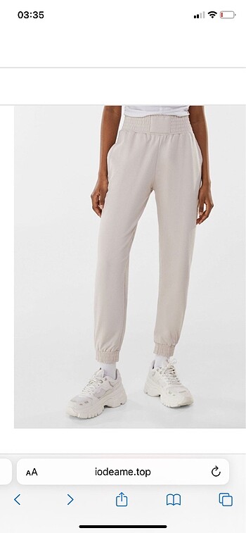 Bershka Bershka Krem Pantolon
