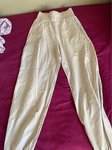 Bershka Krem Pantolon - Görsel 6