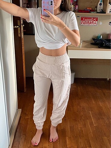 xs Beden Bershka Krem Pantolon