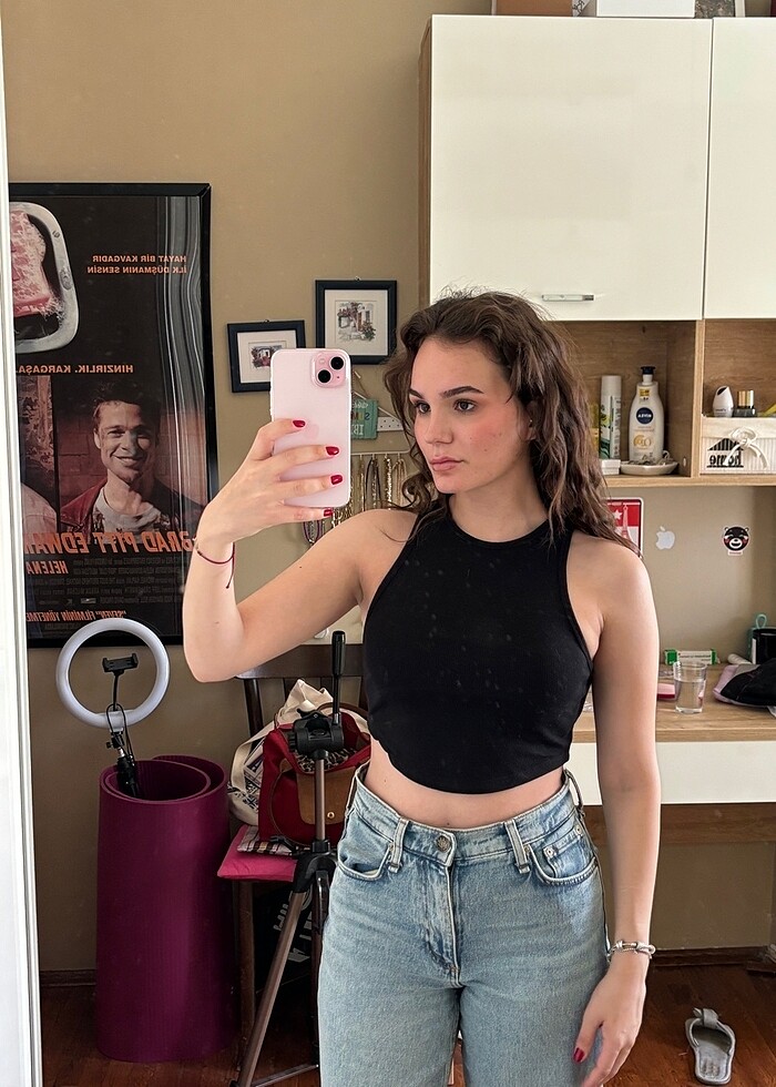 Bershka Halter Yaka Crop - Görsel 2