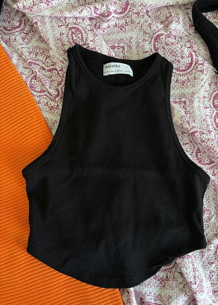 Bershka Halter Yaka Crop - Görsel 5