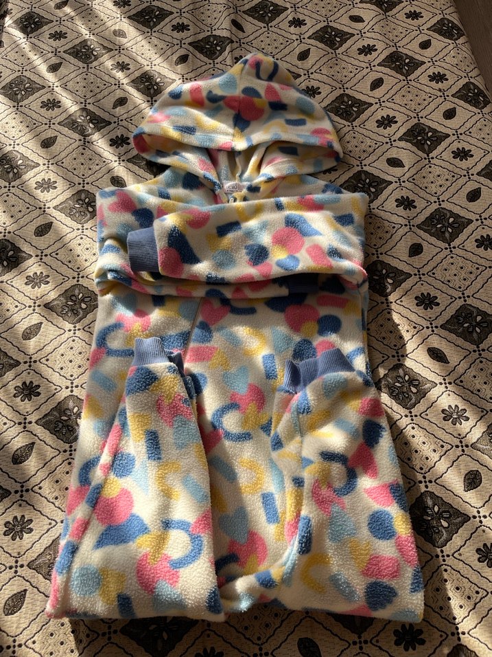 Kız Bebek Fermuarlı  Desenli Tulum - Görsel 2