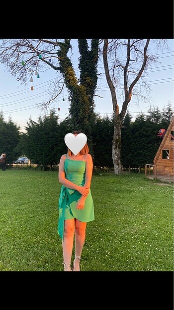 m Beden Yeşil elbise
