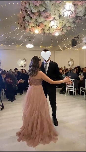 s Beden pembe Renk nişan elbisesi