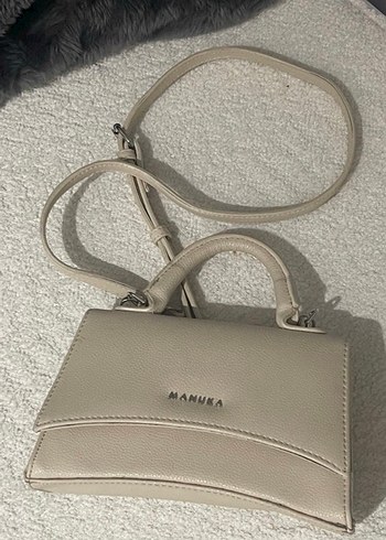 Manuka krem  Deri Kadın El Çantası - Minimalist Şıklık - Görsel 2