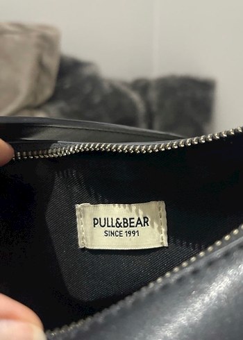 Siyah Deri Kürklü Kadın Omuz Çantası - Görsel 4