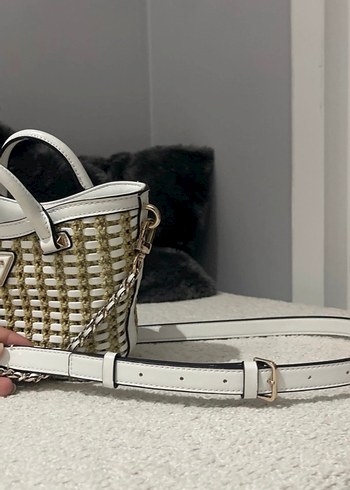 Guess Beyaz Ekose Desenli Kadın Çanta - Görsel 7