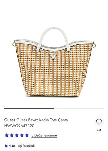 Guess Beyaz Ekose Desenli Kadın Çanta - Görsel 10