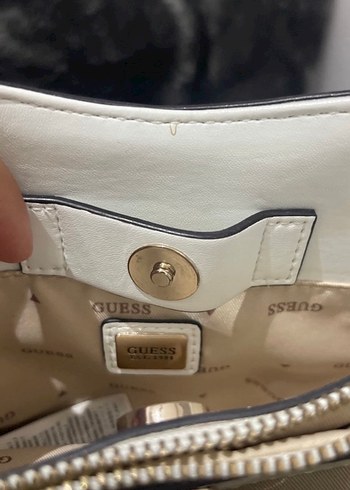 Guess Beyaz Ekose Desenli Kadın Çanta - Görsel 6