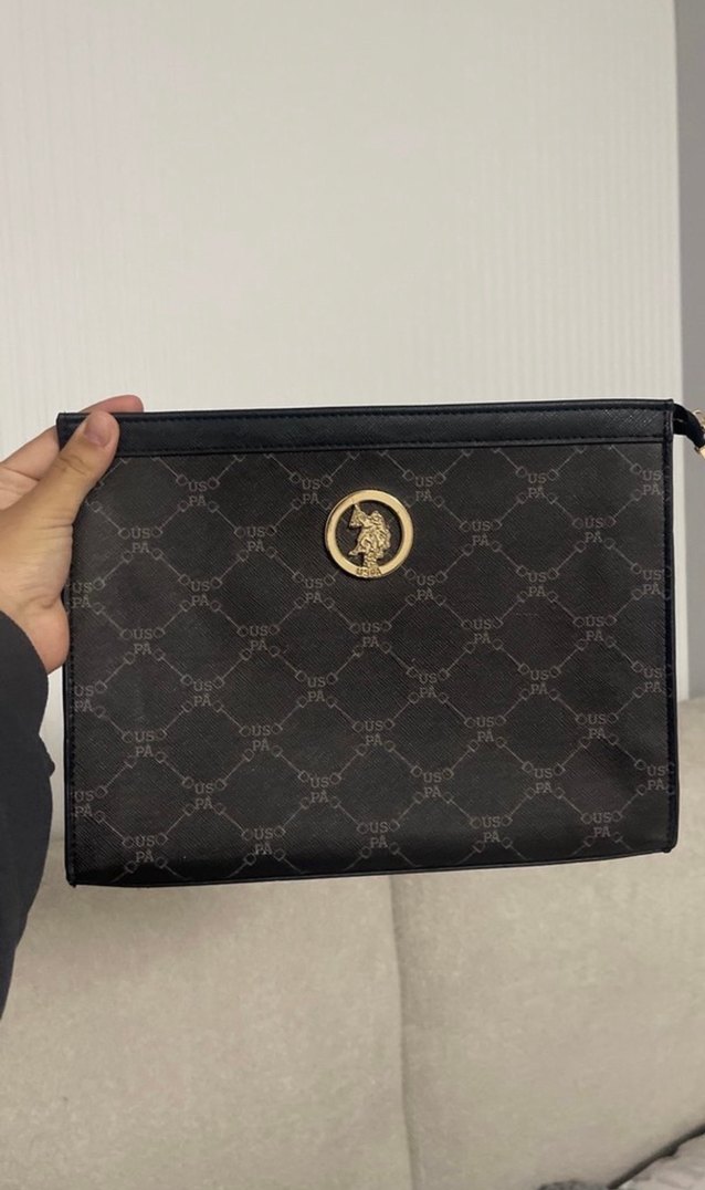 Gri Fermuarlı Modern Klasik Kadın Çanta - Görsel 2