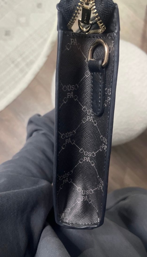 Gri Fermuarlı Modern Klasik Kadın Çanta - Görsel 4