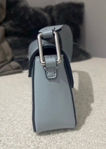 Gri Deri Kadın Çanta - Görsel 6