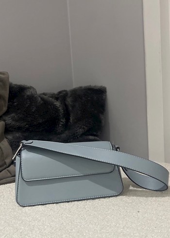 Gri Deri Kadın Çanta - Görsel 2