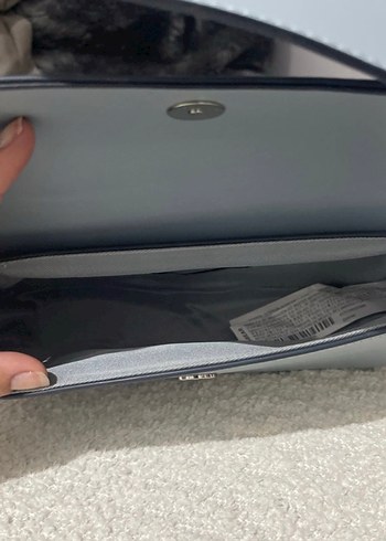 Gri Deri Kadın Çanta - Görsel 9