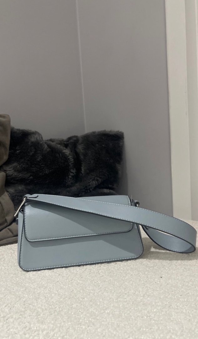 Gri Deri Kadın Çanta - Görsel 2