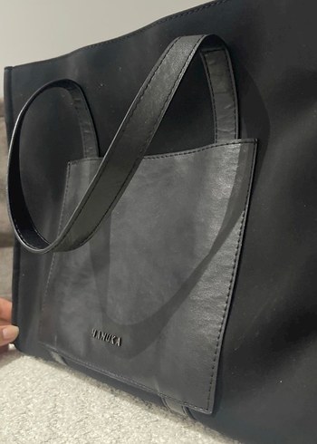 MANUKA Siyah Deri Kadın Çanta - Görsel 6