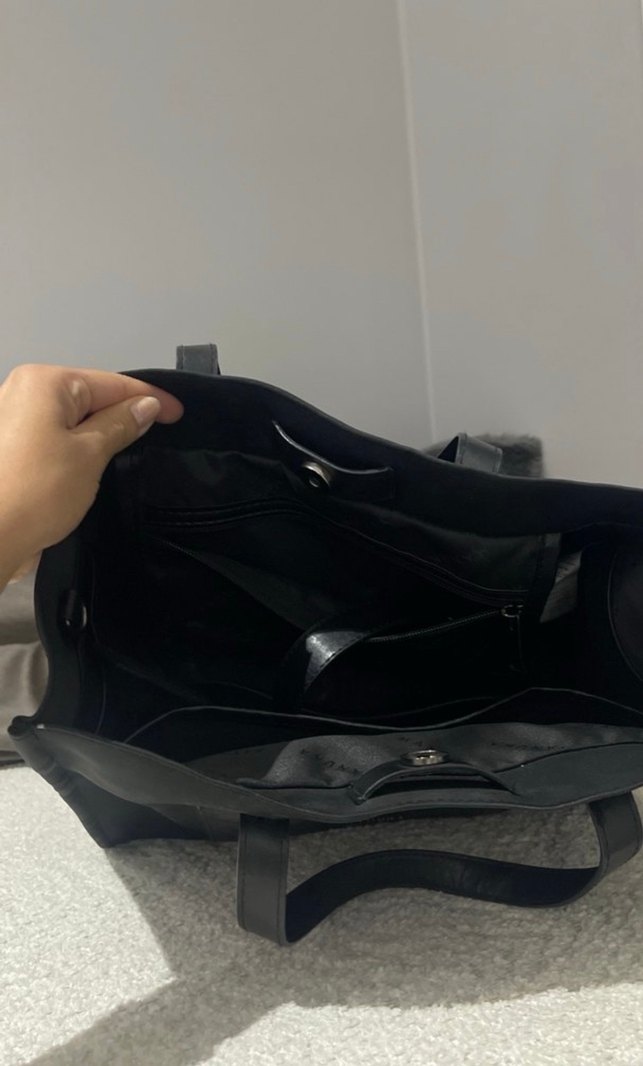 MANUKA Siyah Deri Kadın Çanta - Görsel 4