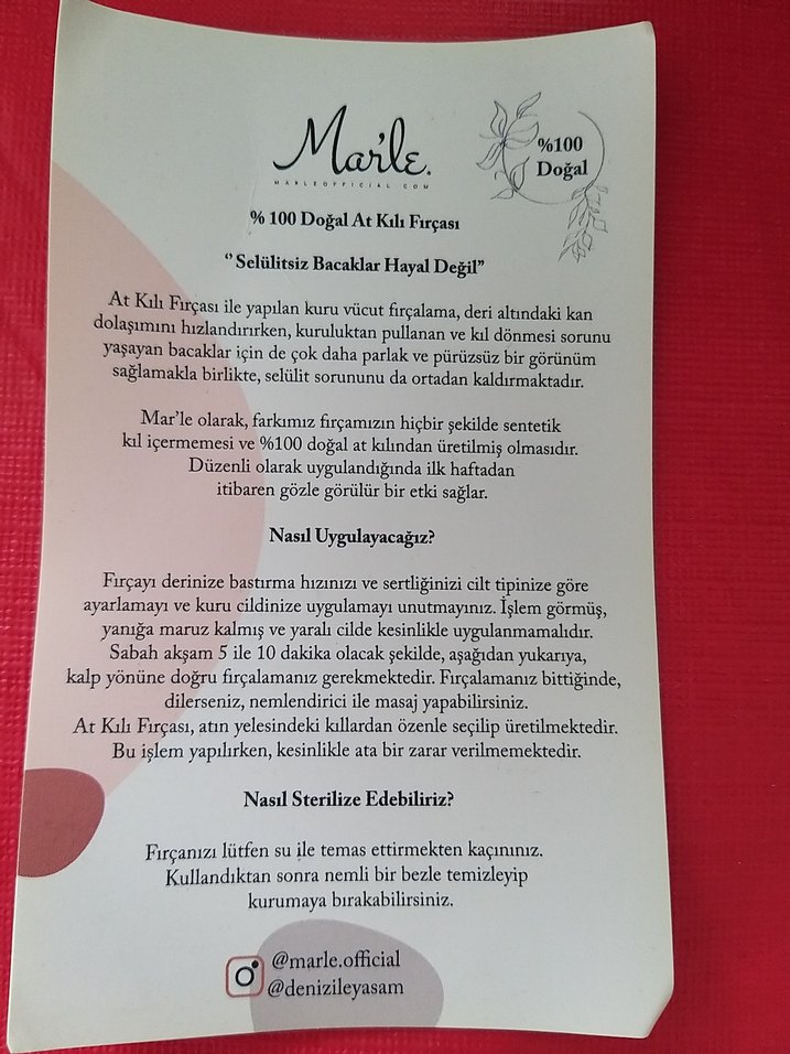 Marle %100 Doğal At kılı  Fırça - Görsel 3