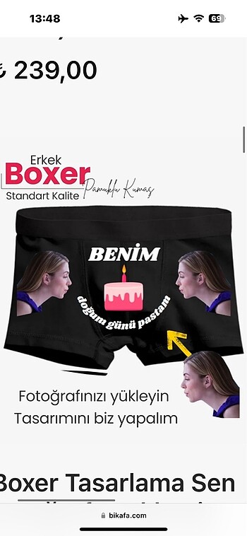 s Beden Kişiye özel Boxer