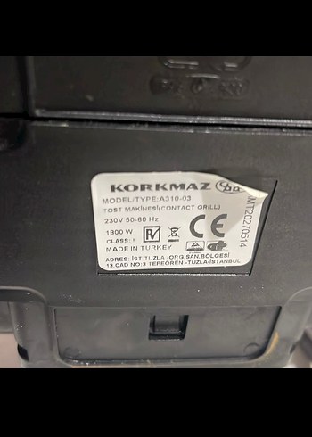 Korkmaz Korkmaz Tost Makinesi