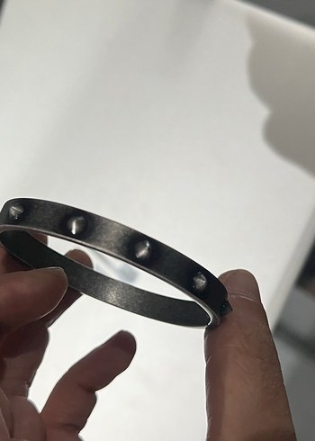 Siyah Çivili Rock Punk Bileklik - Görsel 4