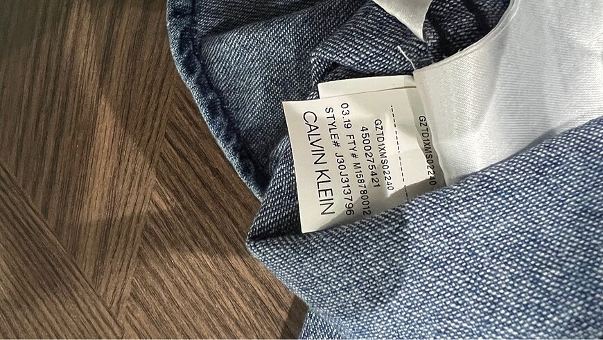 s/m Beden mavi Renk Calvin klein kot gömlek orjinal