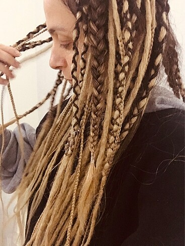 Beden Geçici çiftli rasta 30 adet full