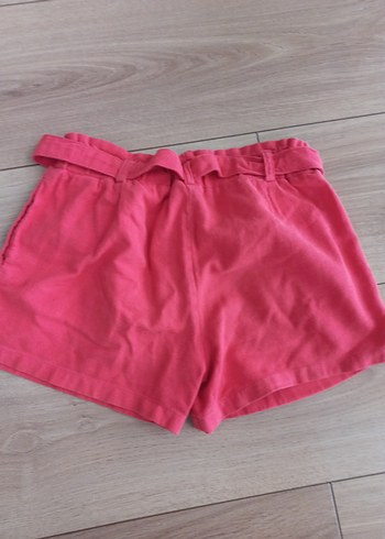 Koton Kemerli Pembe Pamuklu Kız Şortu