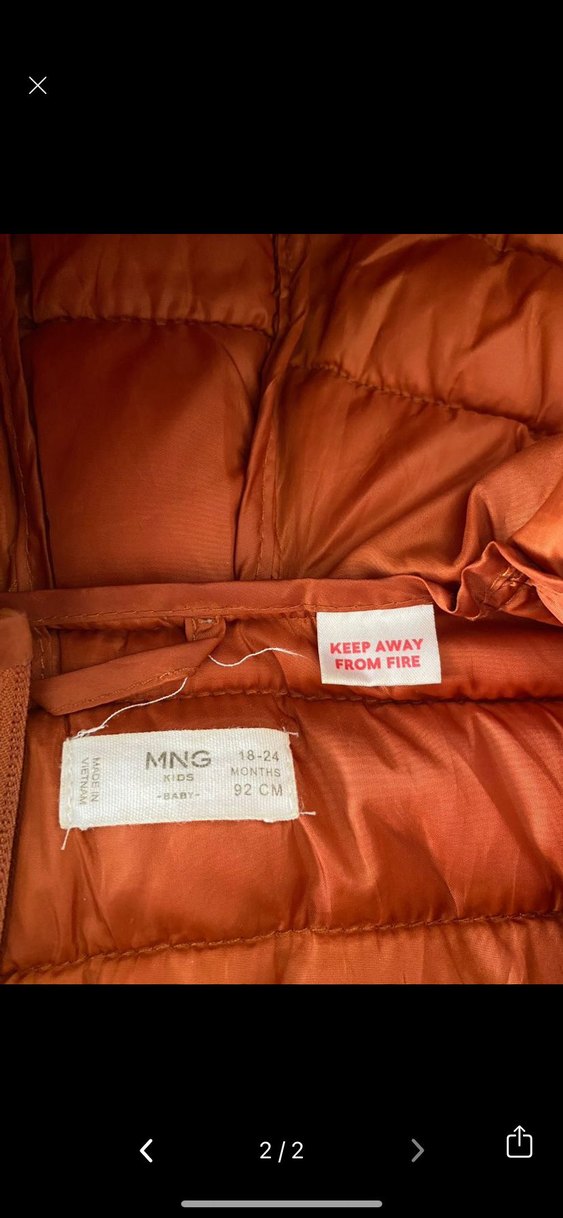 Turuncu Fermuarlı Erkek Çocuk Mont mango - Görsel 3